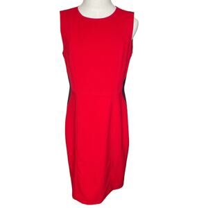 Calvin Klein Women’s Size 6  Color Blocked Sheath Dress Sleeveless Modest NWOT